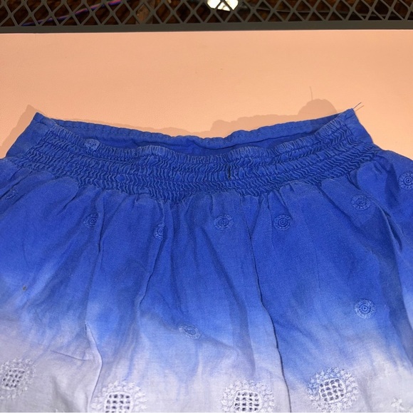 Lucky Brand Toddler Girl's Skirt Size 4 Embroidered Stretch Block Sky Blue - Picture 3 of 7